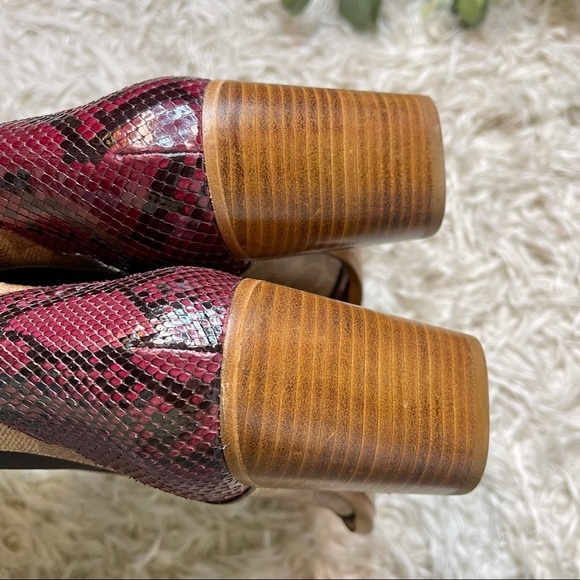 Coach Lace Up Signature Canvas & Snakeskin Boots - Picture 11 of 13